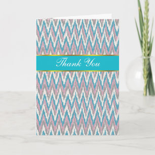 Dusty Pink and Blue  iKat Thank You Card