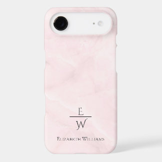 Dusty pink and white marble glitter personalized 