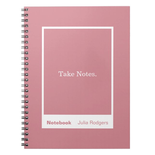 Dusty Pink Block Quote Classic Notebook (Front)