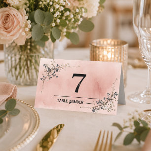 Dusty Pink Botanical Elegance Wedding Place Cards