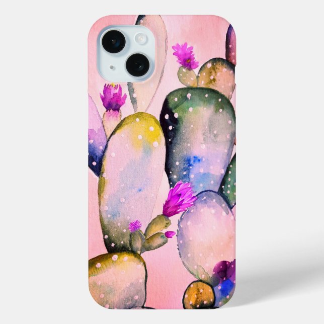Dusty Pink Cactus Case-Mate iPhone Case (Back)