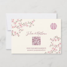 Dusty PInk Cherry Blossom  RSVP Chinese Wedding