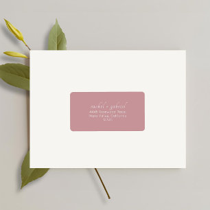 Dusty Pink Chic Simple Return Address Label