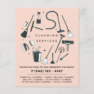 Dusty Pink Cleaning Services  Flyer