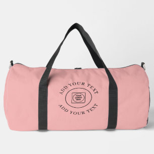 Dusty Pink Company Logo Business Branding Design Duffle Bag