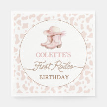 Dusty Pink Cowgirl Boots First Rodeo 1st Birthday