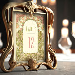 Dusty Pink Daisy Table Numbers Vintage Art Nouveau<br><div class="desc">Art Nouveau Vintage wedding table numbers by Alphonse Mucha in a floral, romantic, and whimsical design. Victorian flourishes complement classic art deco fonts. Please enter your custom information, and you're done. If you wish to change the design further, click the blue "Customise It" button. Thank you so much for considering...</div>