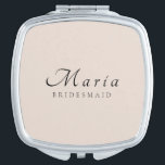 Dusty Pink Elegant Bridal Compact Mirror<br><div class="desc">This compact mirror fits right into your wedding day! A great gift for bridesmaids,  and more!</div>