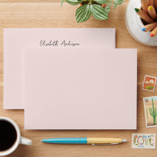 Dusty Pink Elegant Envelope Address