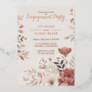 Dusty Pink Floral Engagement Party
