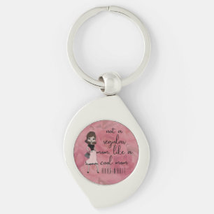 Dusty Pink Floral Mother's Day Cute ‘Cool Mom’ Key Ring