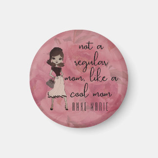 Dusty Pink Floral Mother's Day Cute ‘Cool Mom’  Magnet
