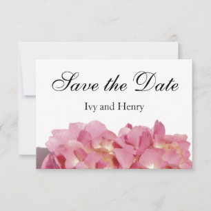 Dusty pink floral  Rose hydrangea Save The Date