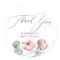Dusty Pink Flowers Elegant Party Shower Thank You