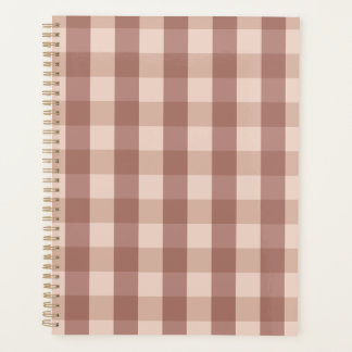 Dusty Pink Gingham Chequered Planner