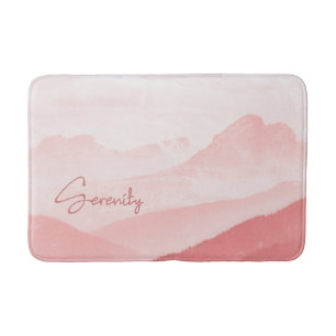 Dusty Pink Landscape Photo Bath Mat