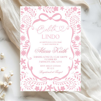 Dusty Pink Mexican Baby Shower Cielito Lindo  Invitation