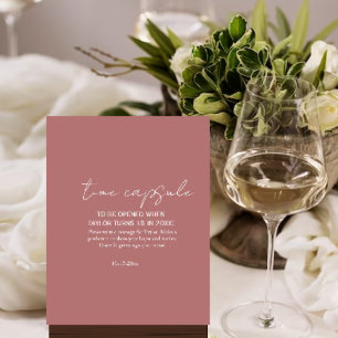 Dusty Pink Minimal Rustic baby shower Time Capsule Poster