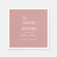 Dusty Pink Minimalist The Night Before Wedding
