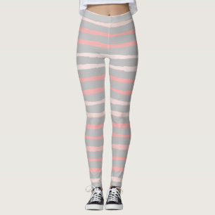 Dusty Pink Organic Stripes Leggings