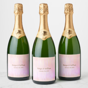 Dusty Pink Peach Icicle Wine & Sparkling Wine Labe Label