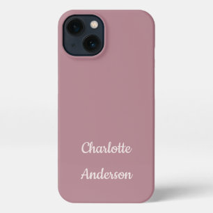 Dusty Pink Personalised Name Script iPhone 13 Case