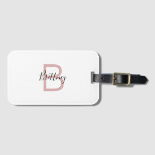  Dusty Pink Personalised Newlywed Honeymoon Luggage Tag