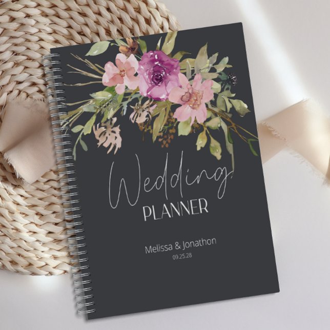 Dusty Pink Purple Floral Wedding Planner (Creator Uploaded)