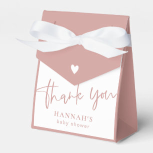 Dusty Pink/ Rose Baby Shower thank you Favour Box