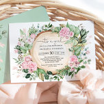 Dusty Pink Rose Garden Botanical Girl Baby Shower  Invitation<br><div class="desc">Celebrate the upcoming arrival of your little one with this garden-themed baby shower invitation. The lovely design features dusty pink and blush watercolor roses,  rustic sage greenery and modern lettering.</div>