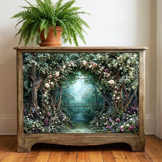 Dusty Pink Rose Gnarled Tree Archway Tissue Paper (Creator Uploaded)