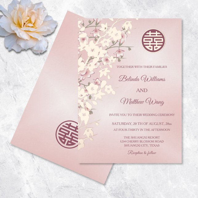 Dusty Pink Rose Gold FOIL Chinese Wedding (Creator Uploaded)