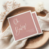 Dusty Pink/ Rose Oh Baby Baby Shower