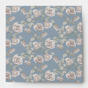 Dusty Pink Rose Vine Envelope