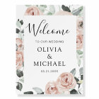 Dusty Pink Sage Green Floral Wedding Foam Board