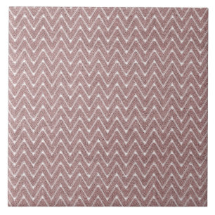 Dusty Pink Small Chevron Pattern Ceramic Tile