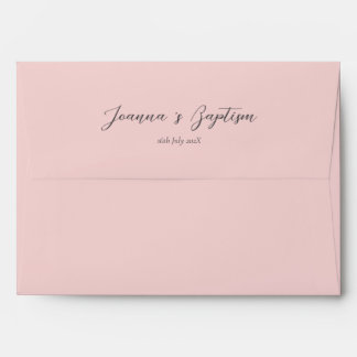 Dusty Pink Stripes Elegant Envelope for Baptism