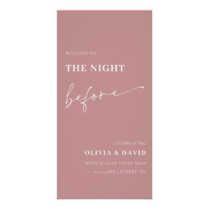 Dusty Pink The Night Before Rehearsal Dinner Sign