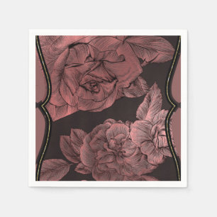 Dusty Pink Vintage Rose Gold Elegant Glam Mauve Napkin