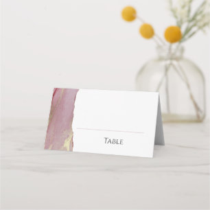 Dusty Pink Viva Magenta Wedding Place Card