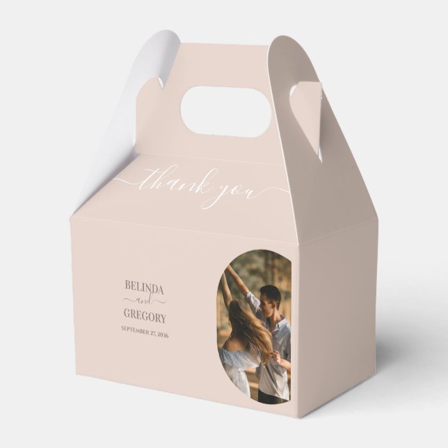 Dusty Pink We Do Minimalist Photo Wedding Favour Box (Front Side)