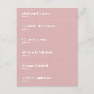 Dusty Pink Wedding Place Card DIY