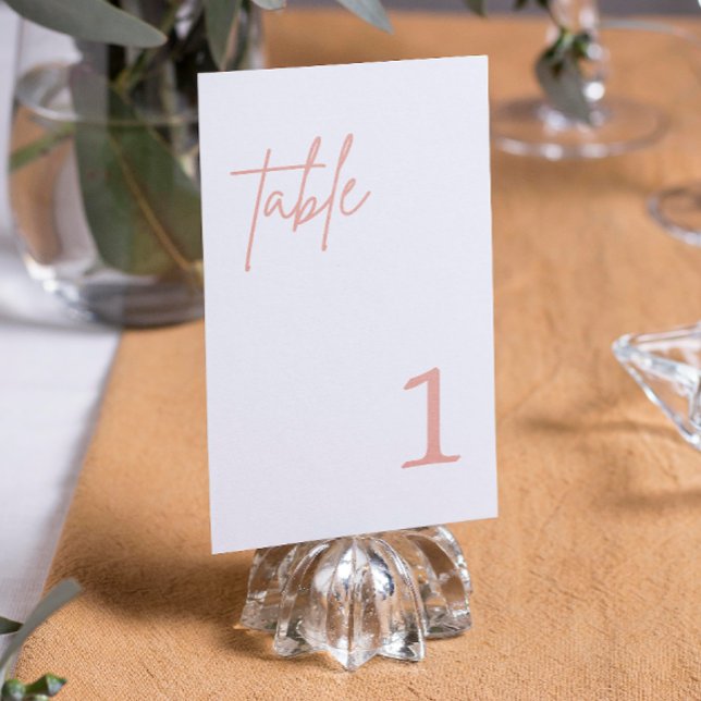 Dusty Pink Wedding table number (Creator Uploaded)