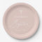 Dusty Pink White Cross Girl Baptism Party Plates