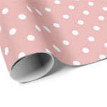 Dusty Pink | White Polka Dot Wrapping Paper<br><div class="desc">This classic polka dot gift wrapping paper is perfect for your gifting needs! Wrap a birthday gift, baby shower gift, bridal shower gift, wedding gift, or gift for any other special occasion. It's also a wonderful choice for wrapping paper crafts : wrapping paper envelopes, wrapping paper bunting, wrapping streamers or...</div>
