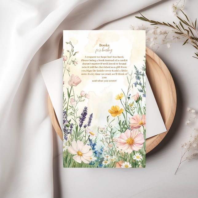 Dusty Pink Wildflower Baby in Bloom Books for Baby Enclosure Card (Creator Uploaded)