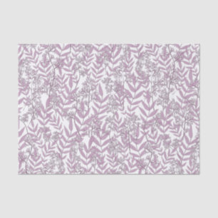Dusty Plum Purple Wedding  Botanical Tissue Paper
