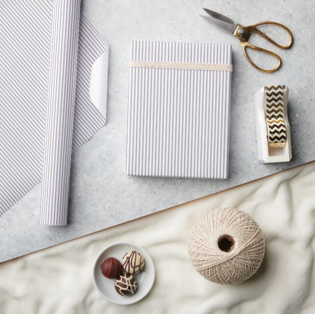 Dusty Plum Thin Striped Wrapping Paper (Crafts)