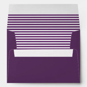 Dusty Purple and White Striped Envelope