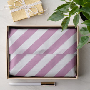 Dusty Purple and White Striped Tissue Paper